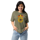 Clamtown Thanksgiving Tee — military green — woman front